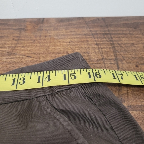 EUC Lauren Ralph Lauren Pants Women's sz 8 Brown Wide Leg Capri Pants - Picture 7 of 9